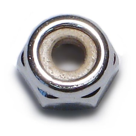 Midwest Fastener Lock Nut, #10-32, Steel, Chrome Plated, 10 PK 30151